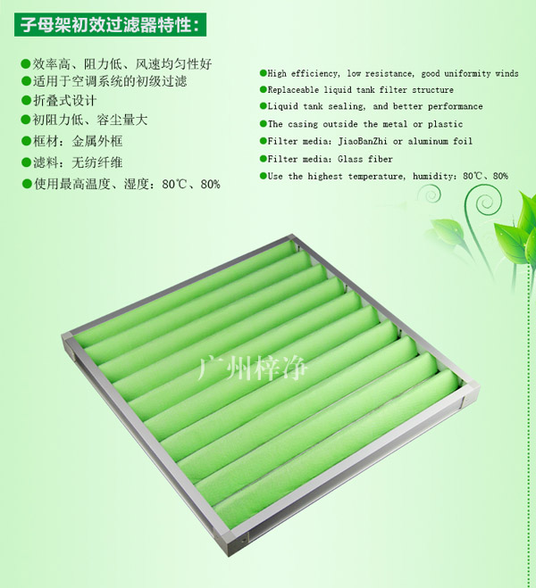 G4級組合式空調(diào)過濾器主要應(yīng)用于初級過濾。